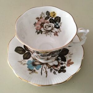 Rare vintage Royal Albert bone china tea cup with a floral design